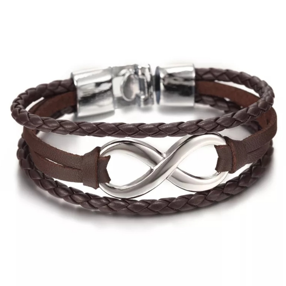 Leather Infinity Bracelet